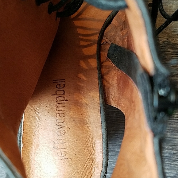 JEFFREY CAMPBELL 7.5 Covet Black Lace up heel Sandal Free People - Picture 9 of 13